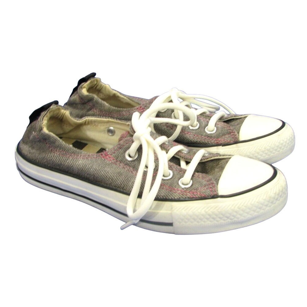 CONVERSE All-Star WOMEN'S Black/Gray/Pink CANVAS OXFORD SHOES SNEAKERS Sz 6